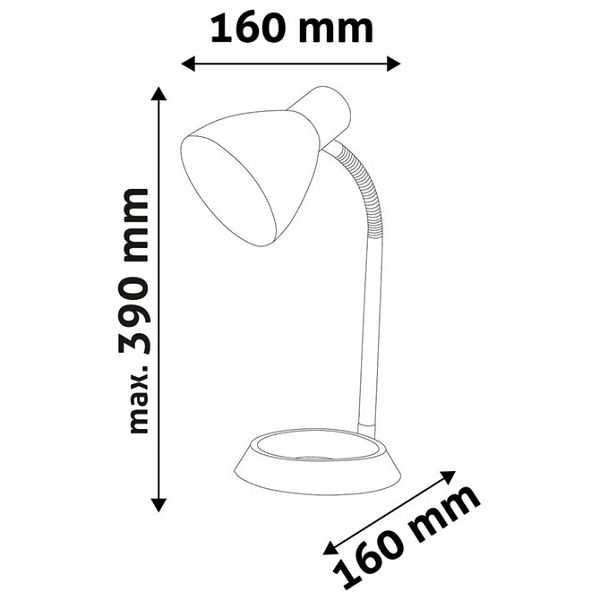 Svjetiljka stolna basic Simple Avide bijela 
