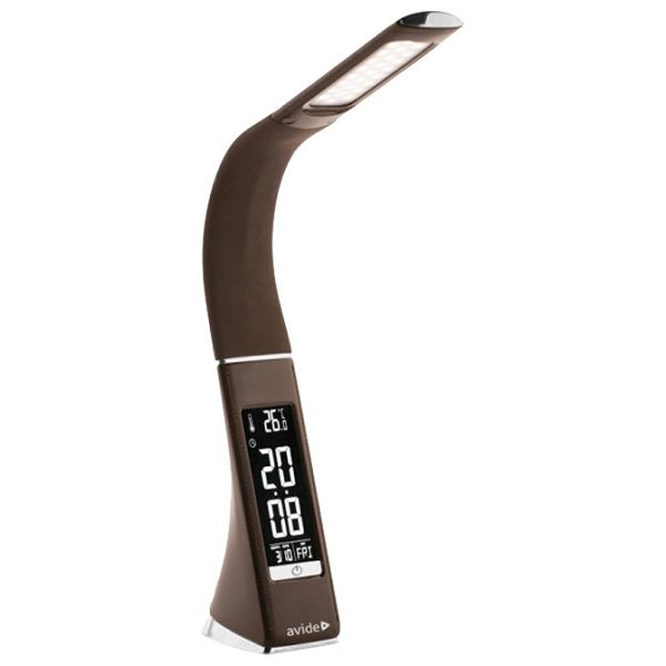 Svjetiljka stolna LED Business umjetna koža Avide smeđa