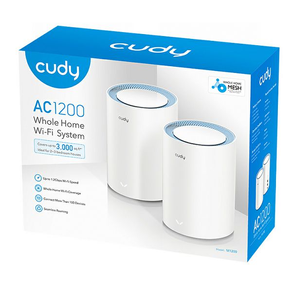 Wireless range extender CUDY M1200, AC1200 Wi-Fi Mesh Solution
