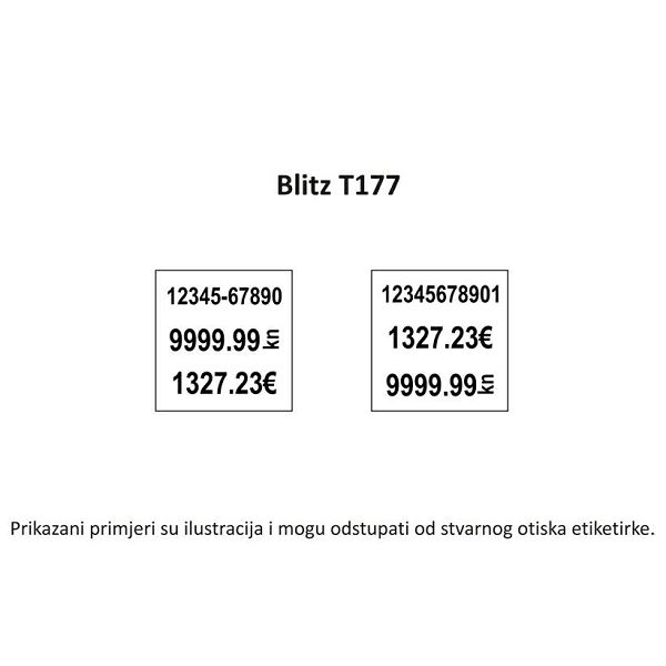 Aparat za etiketiranje Blitz T177 Troredni,dvojno iskazivanje cijena KN/EU