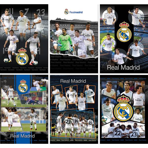 Bilježnica spiralna PP A6/D 80 listova Real Madrid 