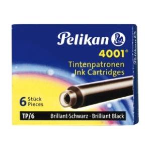 Tinta za nalivpero Pelikan 4001 patrone 301218 crna 6/1
