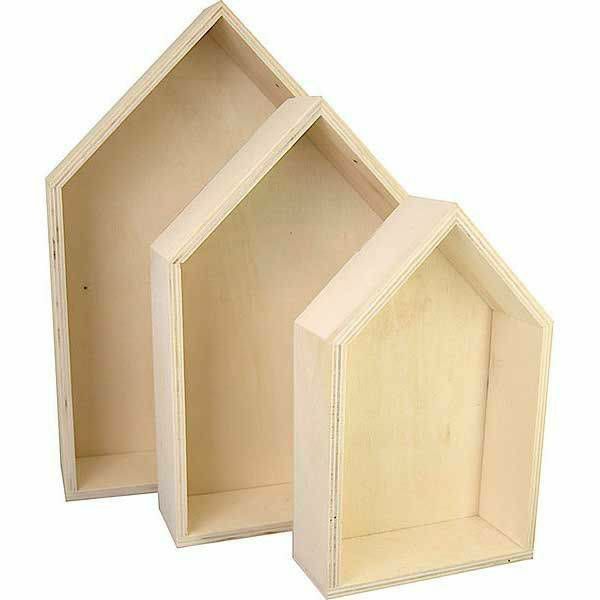 Drvena kutija kućica 20.3 cm