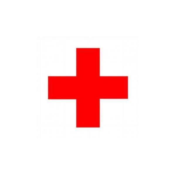 Etiketa naljepnica crveni križ 6x6cm