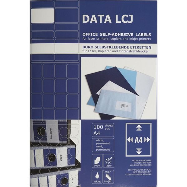 Etikete Data LCJ40 70x25.4mm,33etik.na A4,3300etiketa u kutiji 100/1