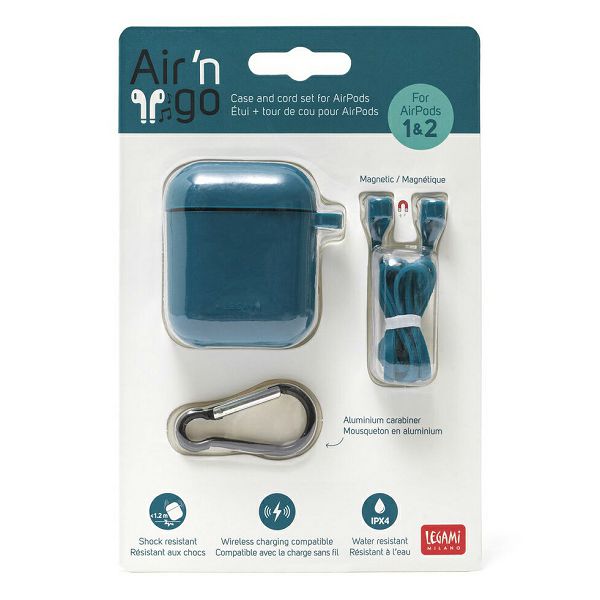 Etui za slušalice Apple Airpods 1/2, sa magnetskim kablom, plavi Legami 561279