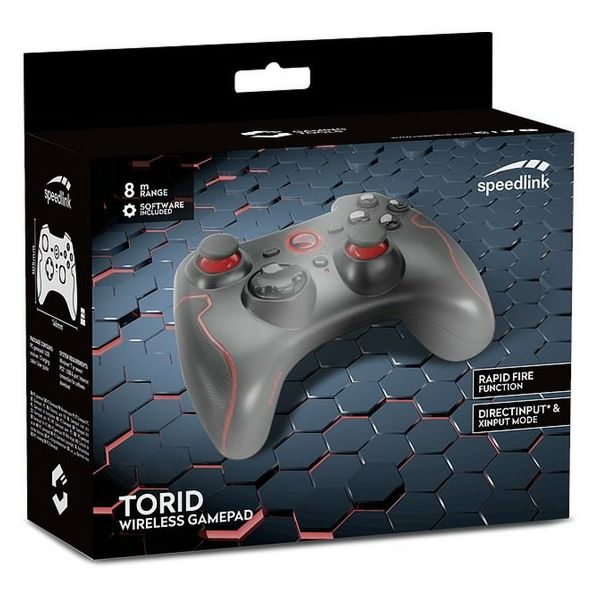 GAMEPAD SPEEDLINK TORID, bežični, za PC/PS3, crni