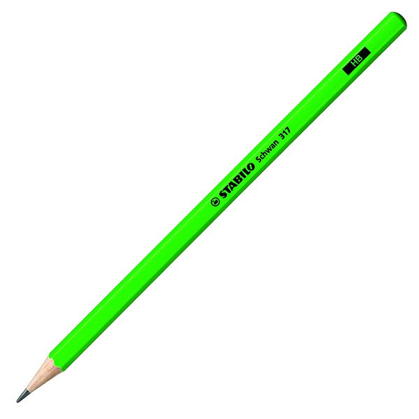 Grafitna olovka drvena Stabilo Schwan 317 neon zelena HB