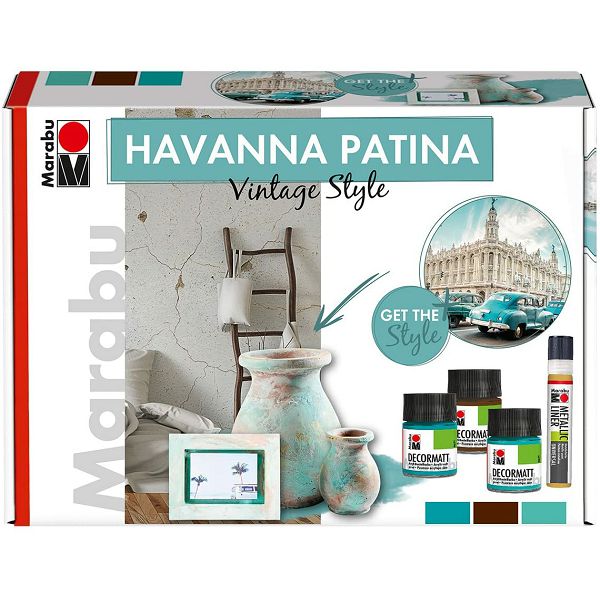 HOBBY BOJA AKRILNA SET Havana Patina Vintage Style 3/1+liner+spužvica Marabu 427