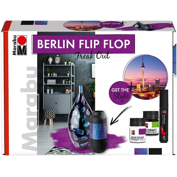 HOBBY BOJA SET Berlin Flip Flop 3/1 + kist br.20 Marabu 712141