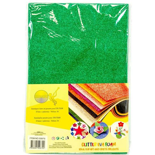 Hobby Glitter list samoljepljivi,zeleni 508702
