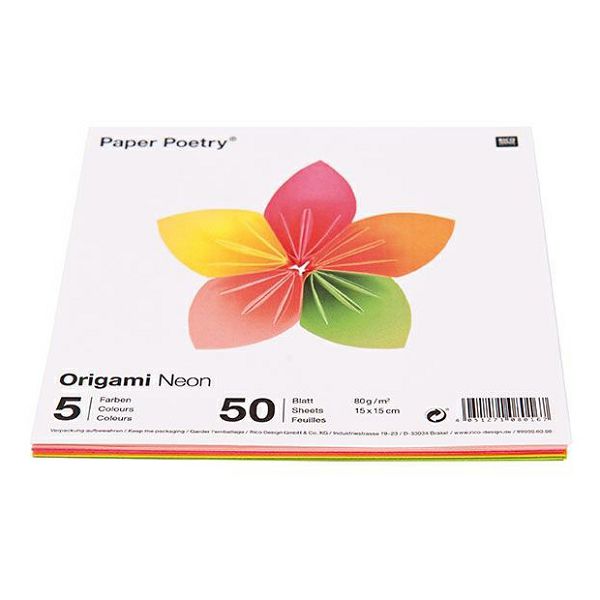 Hobby origami papir 15x15cm 80g 50L/5boja RicoDesign
