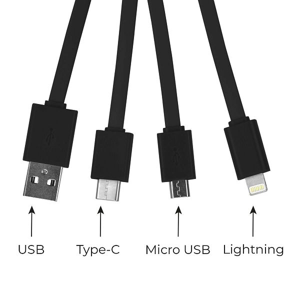 Kabel 8 ball, višestruko punjenje USB/Type-C/Micro-USB/Lightning Legami 833985