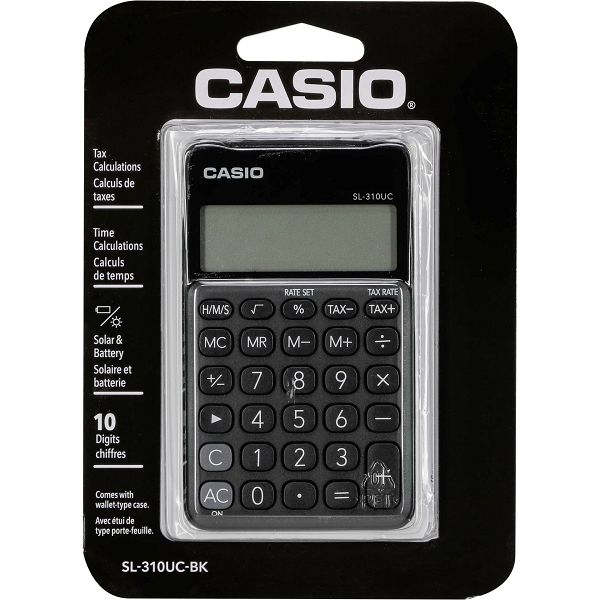 Kalkulator Casio SL-310UC-BK,stolni komercijalni,10 mjesta,crni 612893