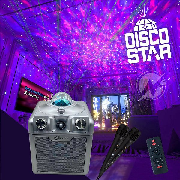 Karaoke zvučnik Disco Star 710,50W,LED svjetla,LASER,2xmikrofon,N-Gear 823082