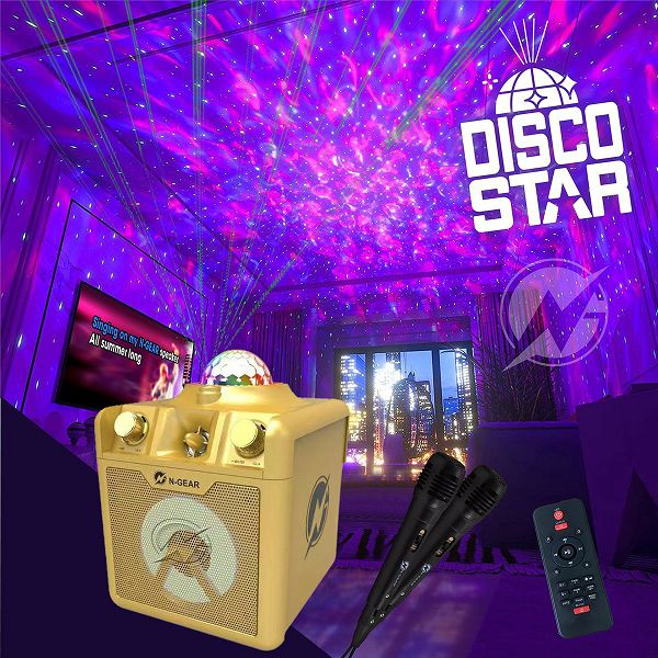 Karaoke zvučnik Disco Star 710,50W,LED svjetla,LASER,2xmikrofon,N-Gear 823099