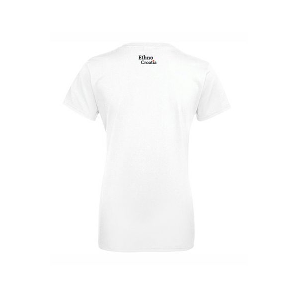 Majica ženska Ethno Croatia KR 160 g bijela L