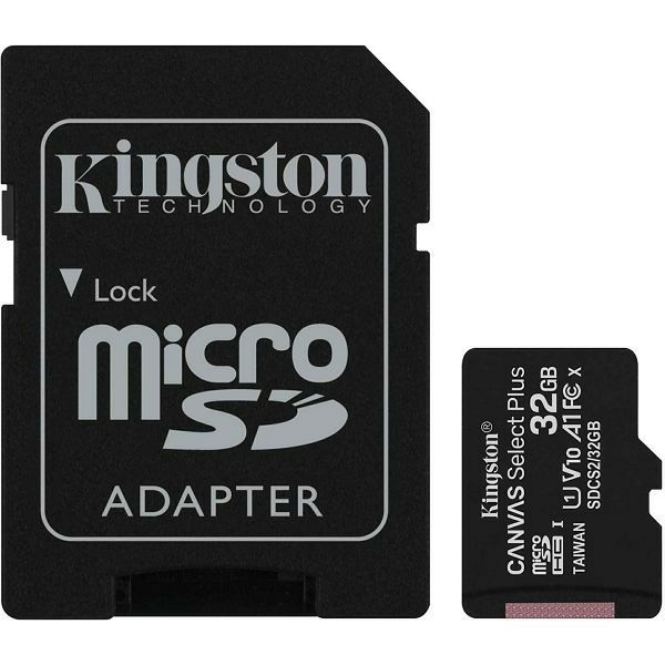 Memorijska kartica SD 32GB micro SDXC, Class 10, Kingston Select Pluss, 100 MB/s