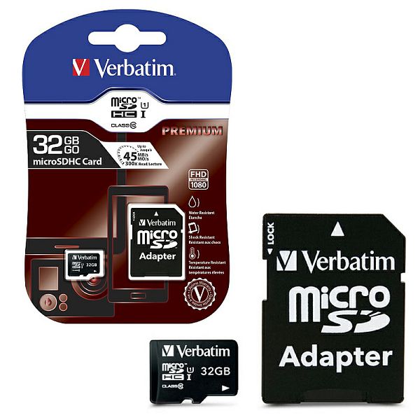 Memorijska kartica SD 32GB micro SDXC, Class 10 UHS-I + adapter, Verbatim