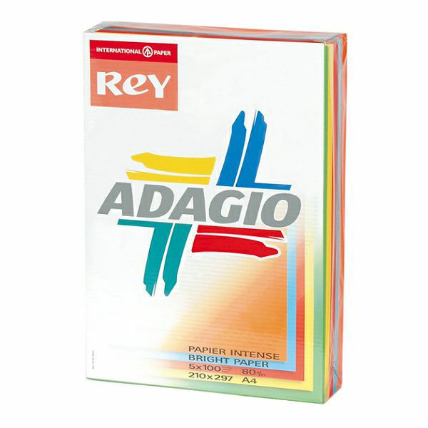 Papir Adagio Intenziv boje MIX A4 80gr 500/1