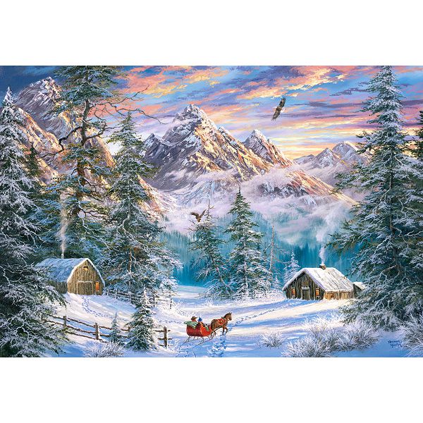 Puzzle Castorland 1000kom Božić u planinama 104680