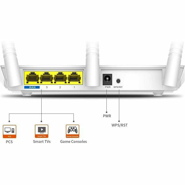 ROUTER Tenda F3, Wireless 300Mbps (2.4GHz) 1/3-port WAN/LAN, 3x5dBi, easy setup