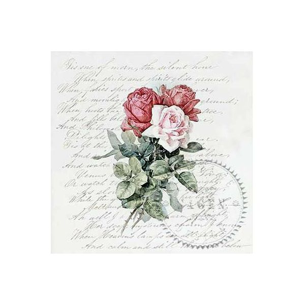 Salveta "Vintage tri ruže" 1/1 komad 