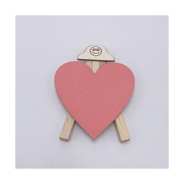 Slikarski stalak štafelaj mini srce; drveni, rozi