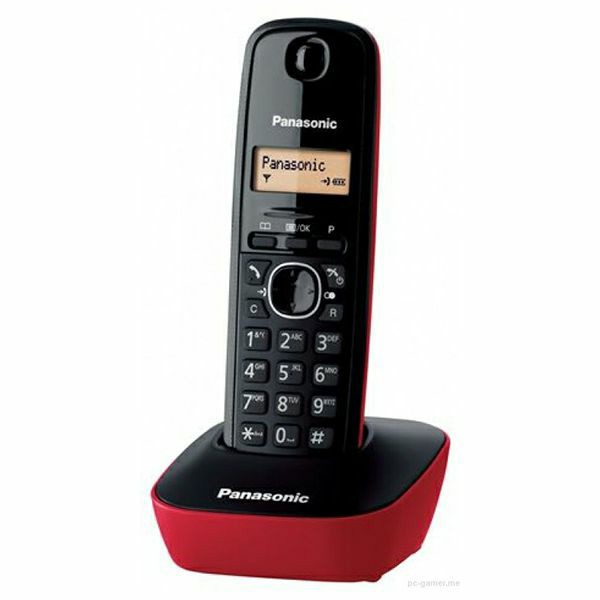 TELEFON bežični PANASONIC KX-TG 1611H/R crveni/crni
