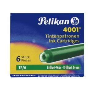 Tinta za nalivpero Pelikan 4001 patrone 301200 zelena 6/1