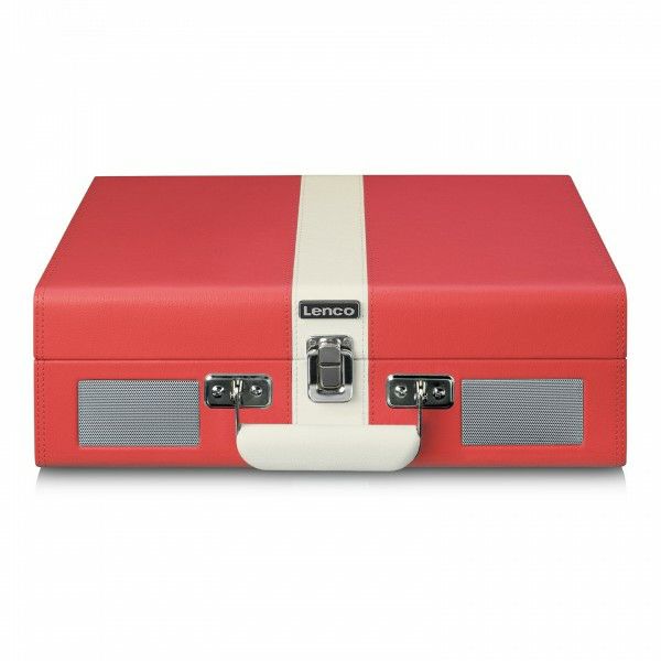 ZVUČNIK LENCO TT-110, bluetooth, crveni/bijeli, gramofon retro izgled